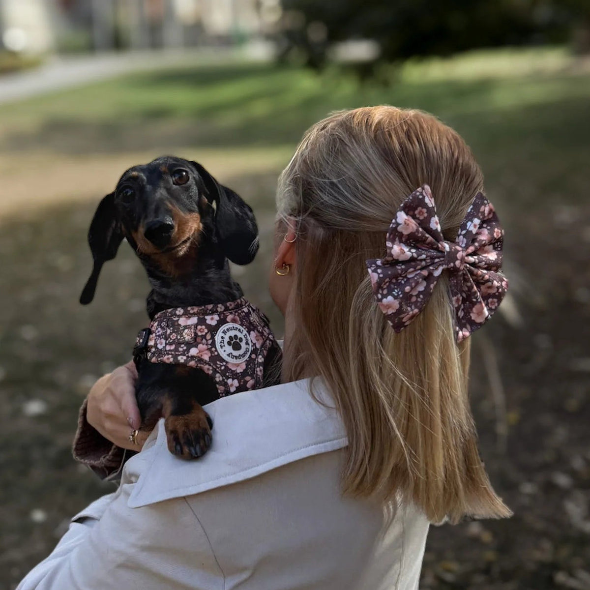 Hair Bow - Dusky Rose The Neutral Dog Company
