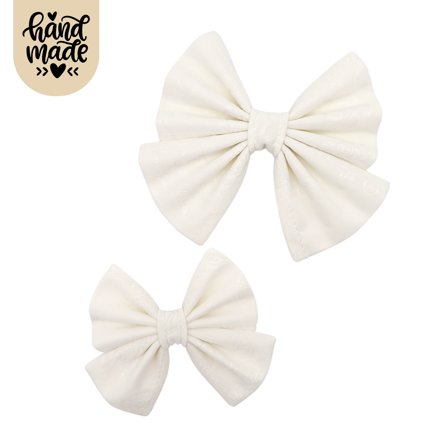 Sailor Bow - White Rose
