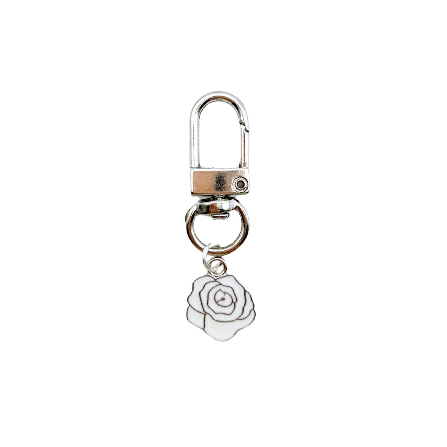 Collar Charm - White Rose