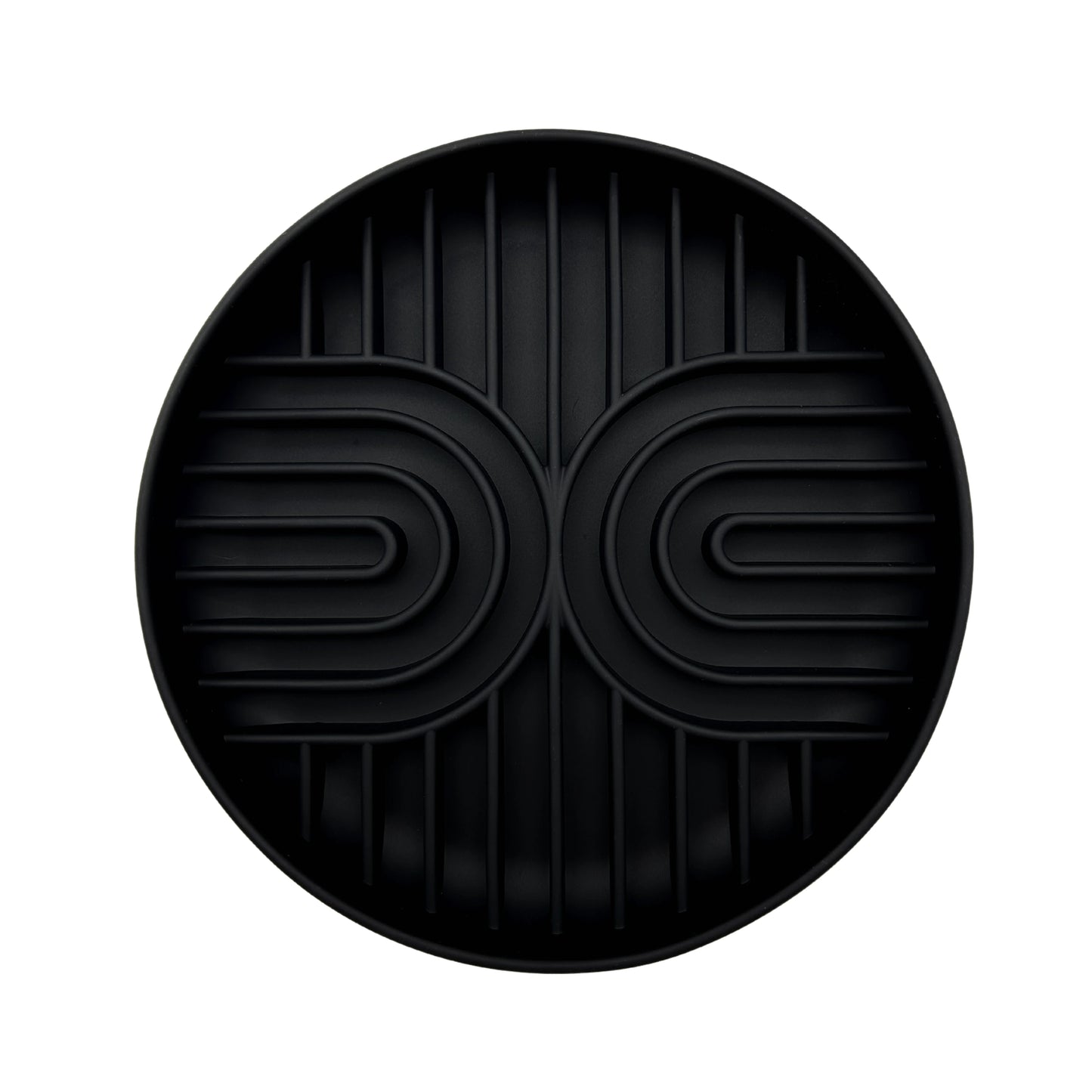 Double Rainbow Slow Feeder Enrichment Dog Bowl - Black