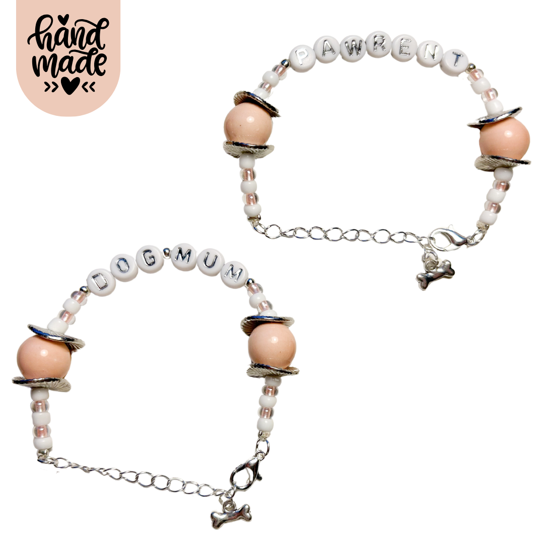 DogMum & Pawrent Bracelet - Peachy
