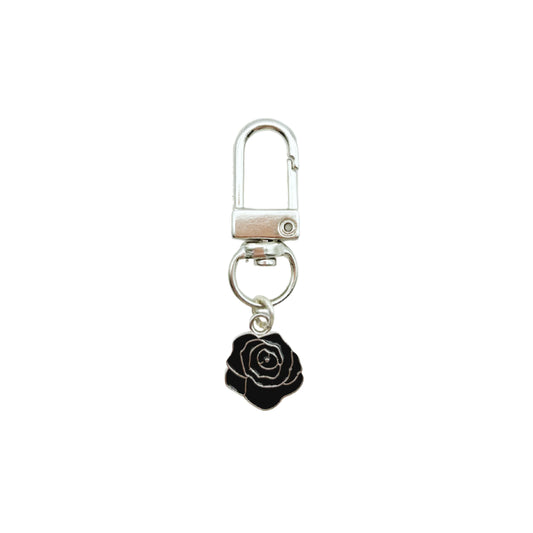 Collar Charm - Black Rose