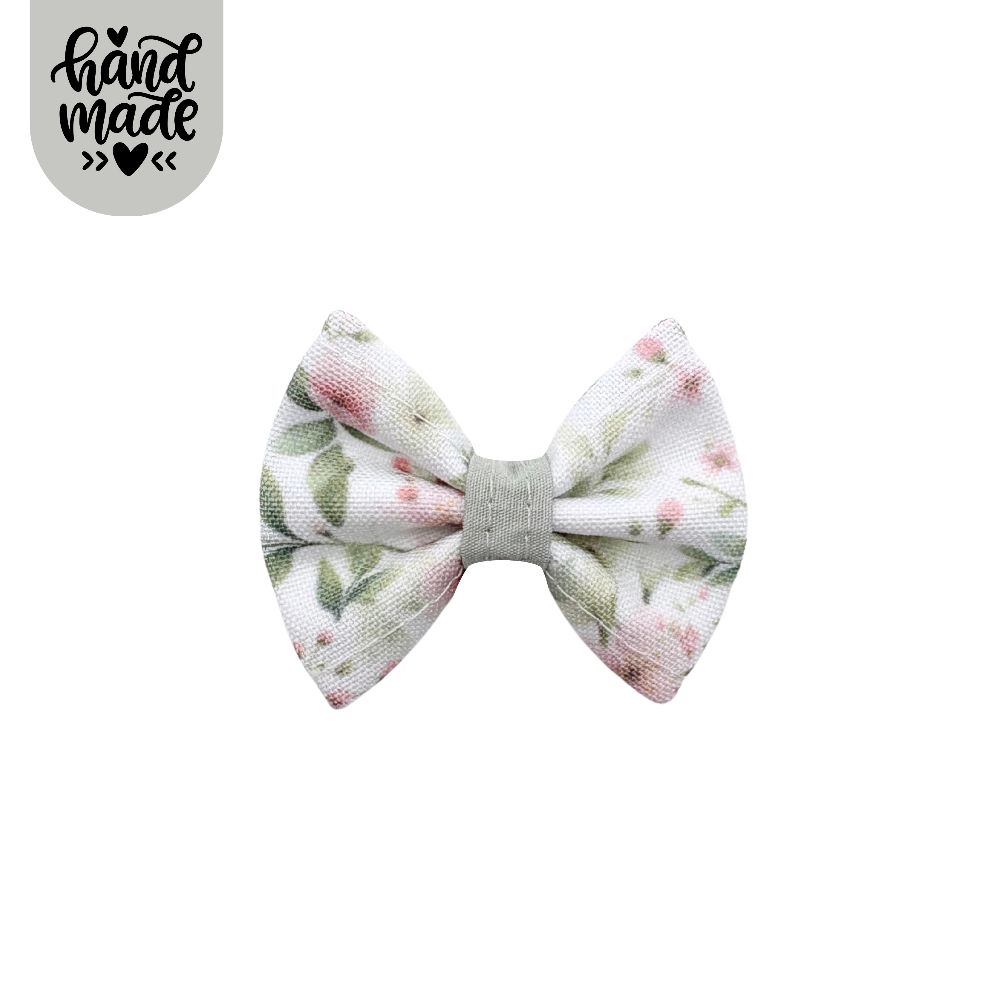 Small Bow Clip - Wild Rose