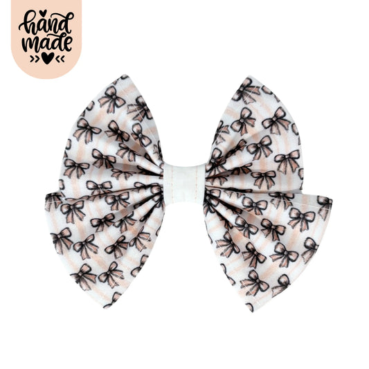 Hair Bow - Biscotti Bows - The Neutral Dog Company