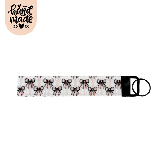 Key Wristlet - Biscotti Bows - The Neutral Dog Company