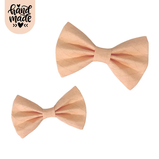 Bow Tie - Quilted Peach - The Neutral Dog Company