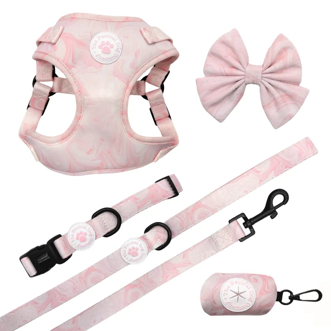 Ultimate Step-in Dog Harness Bundle - Strawberry Swirl The Neutral Dog Company
