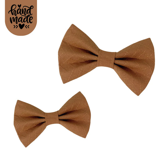 Bow Tie - Quilted Caramel - The Neutral Dog Company