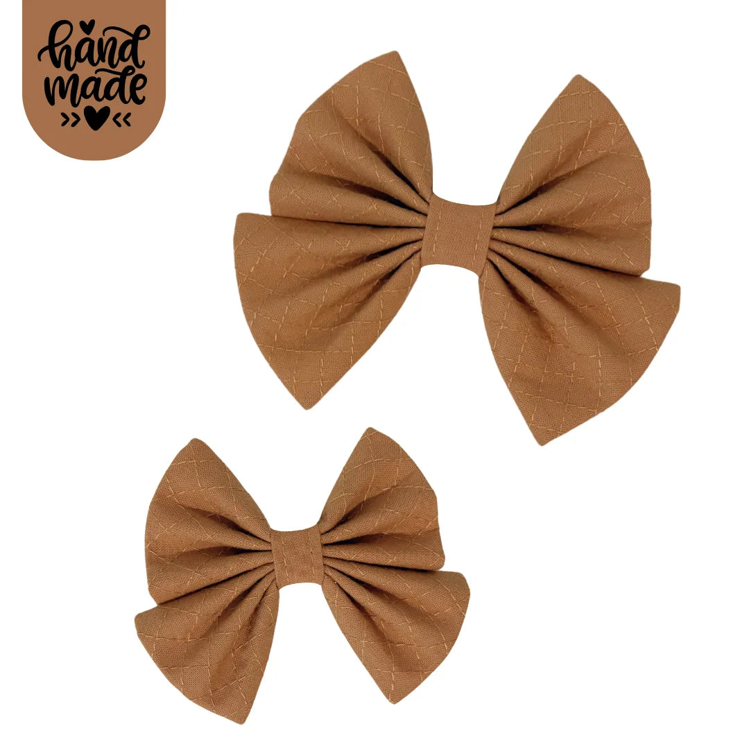Sailor Bow - Quilted Caramel