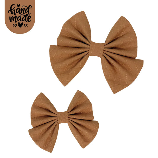 Sailor Bow - Quilted Caramel - The Neutral Dog Company
