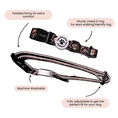 Adjustable Dog Collar - Dusky Rose The Neutral Dog Company
