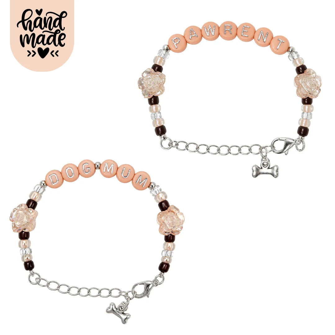 DogMum & Pawrent Bracelet - Peach Rose The Neutral Dog Company