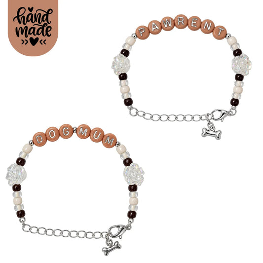 DogMum & Pawrent Bracelet - Mocha Rose The Neutral Dog Company