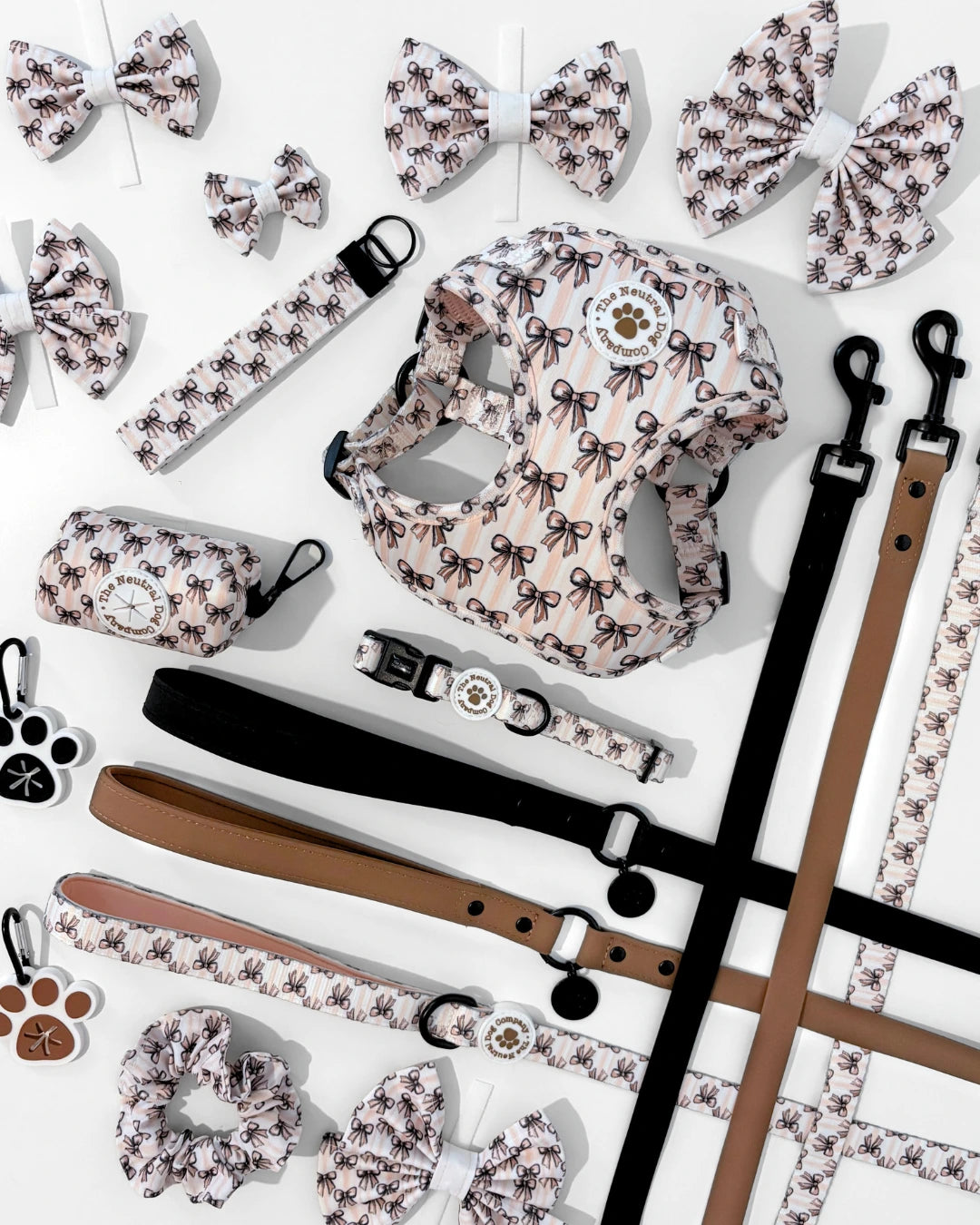 Adjustable Step-in Harness - Biscotti Bows