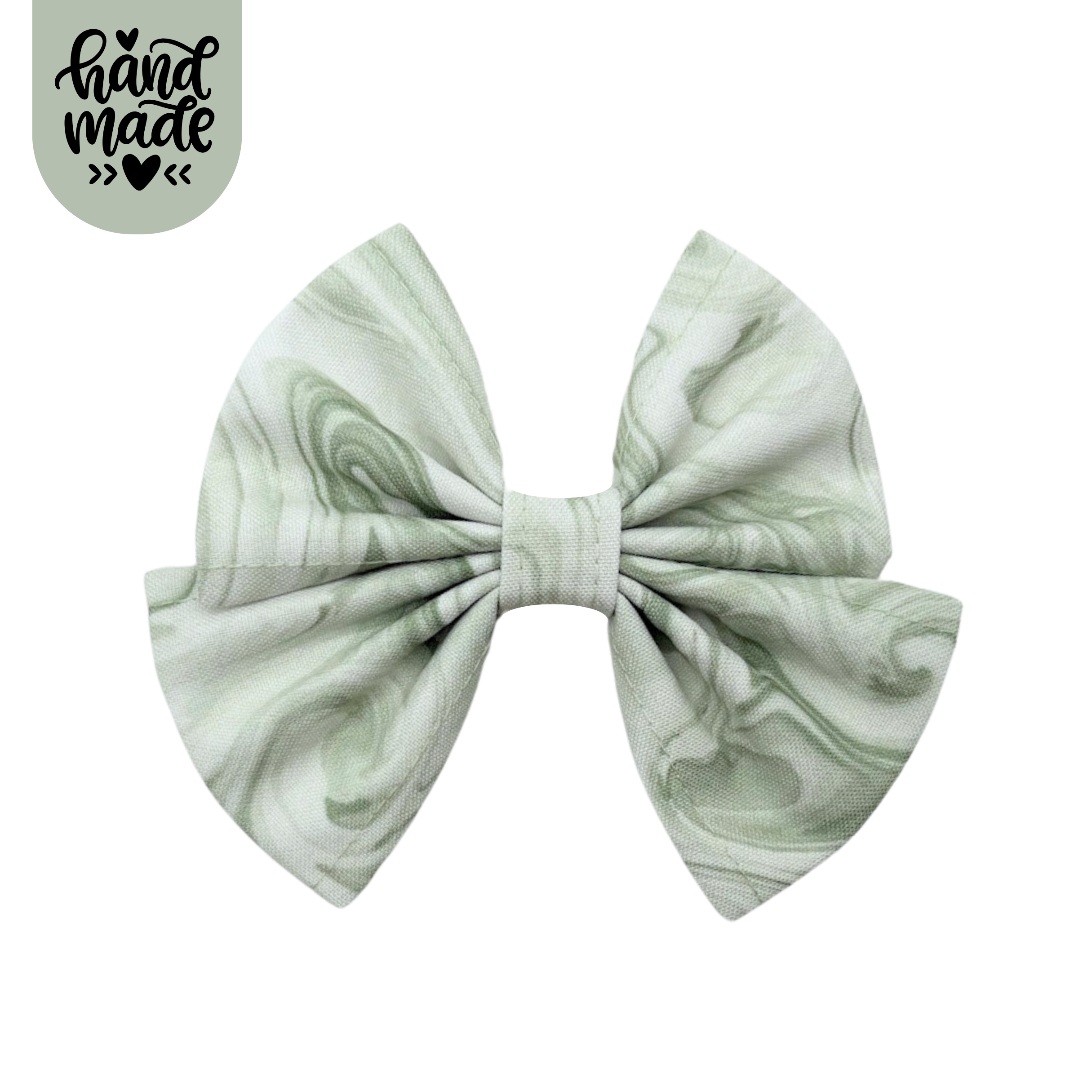 Hair Bow - Pistachio Swirl