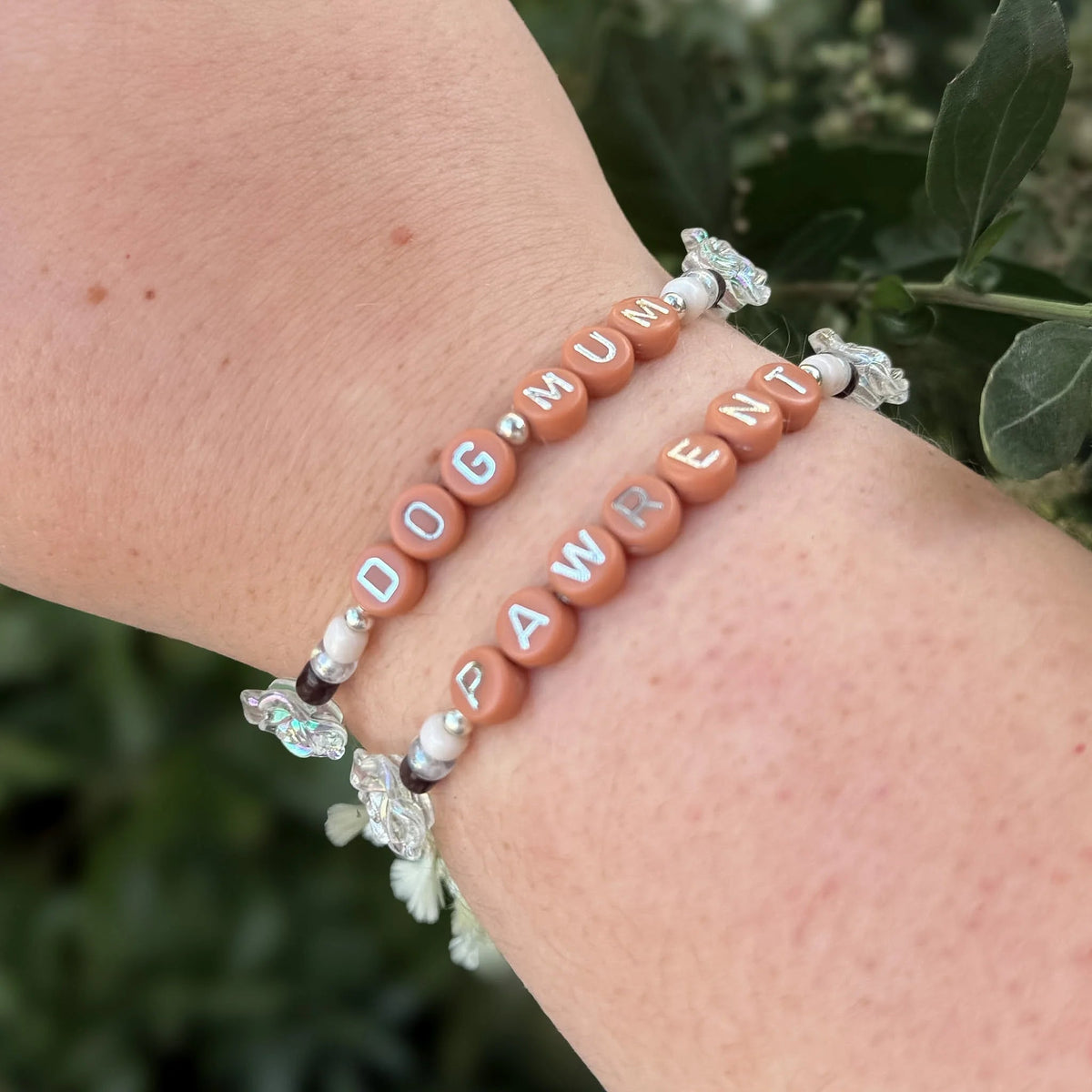 DogMum & Pawrent Bracelet - Mocha Rose The Neutral Dog Company