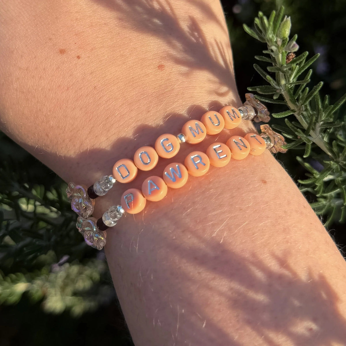 DogMum & Pawrent Bracelet - Peach Rose The Neutral Dog Company