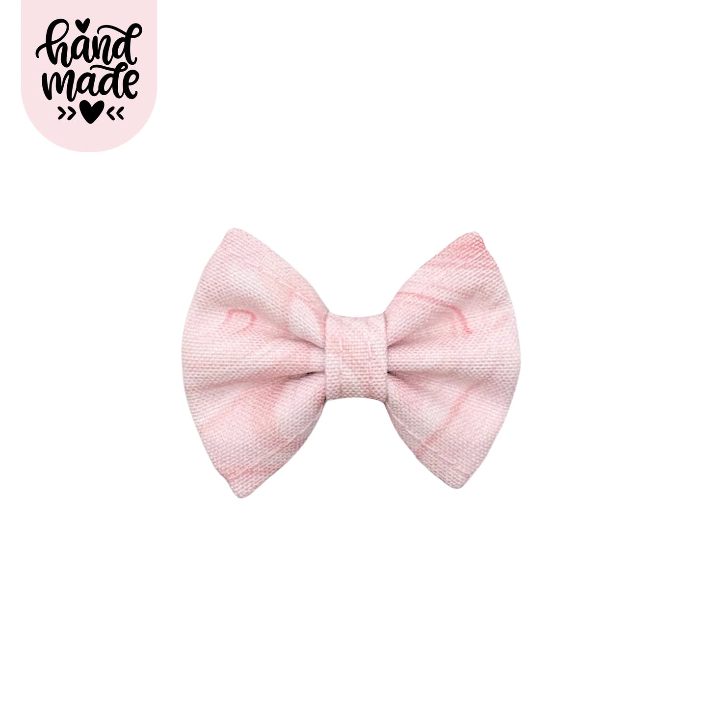 Small Bow Clip - Strawberry Swirl