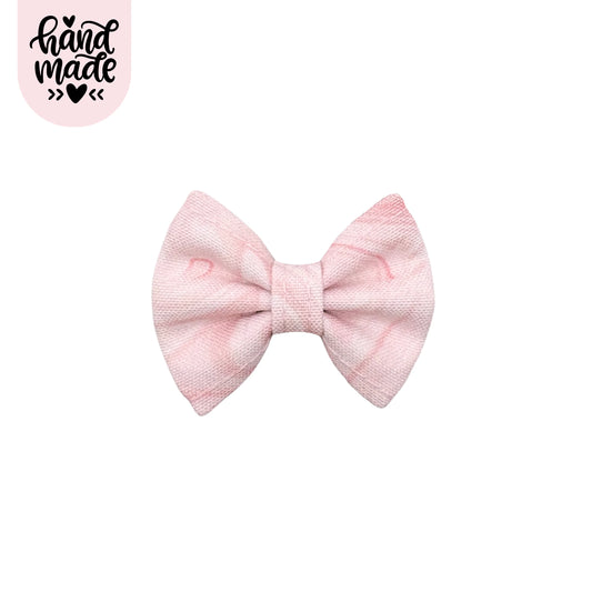 Small Bow Clip - Strawberry Swirl