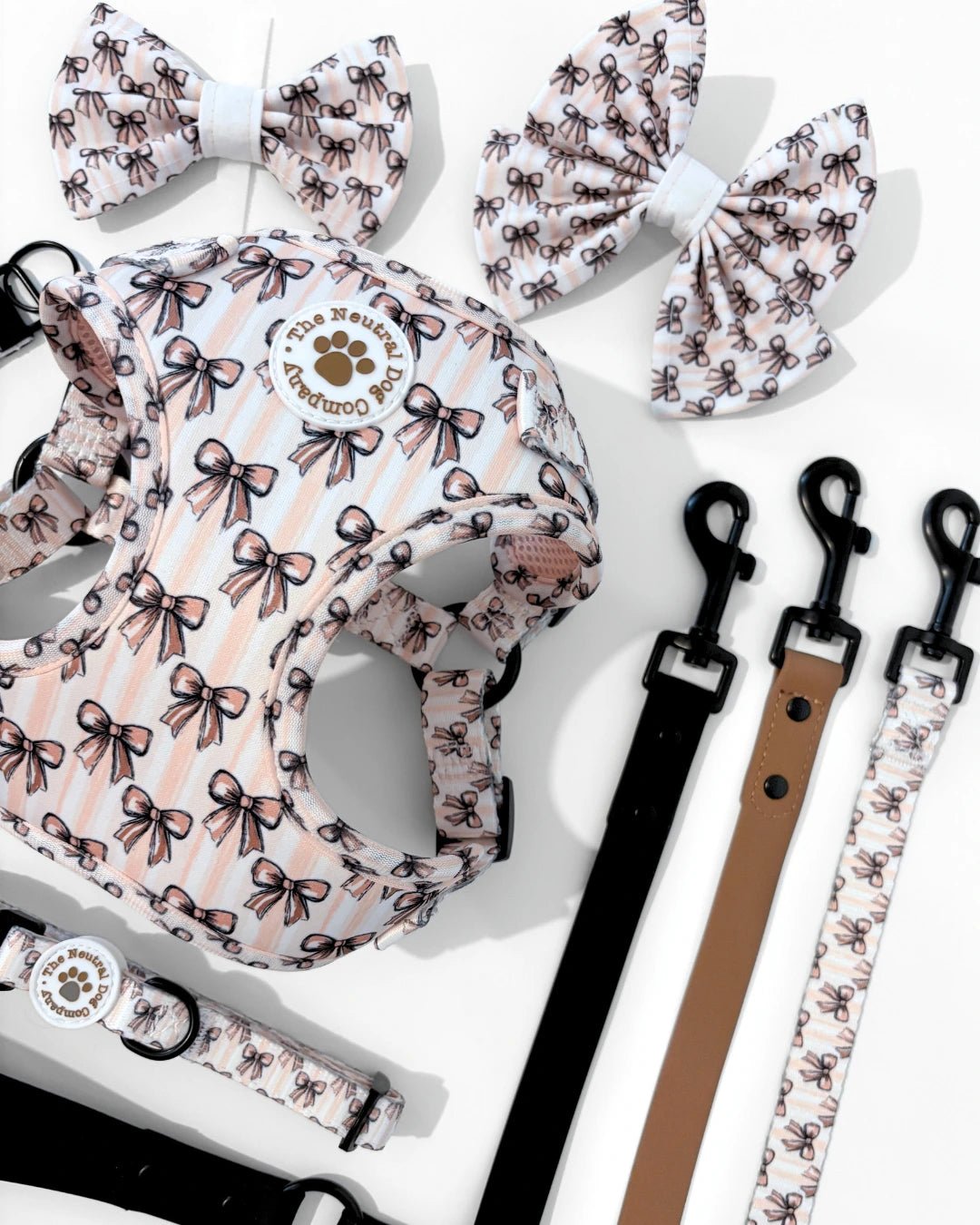 Adjustable Step-in Dog Harness - Biscotti Bows - The Neutral Dog Company