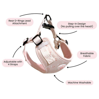 Adjustable Step-in Dog Harness - Cotton Candy - The Neutral Dog Company