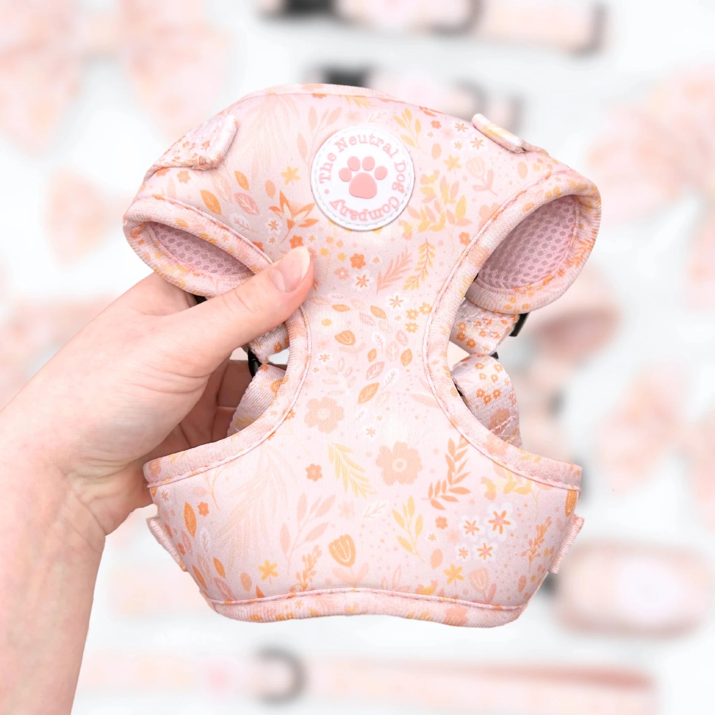 Adjustable Step-in Dog Harness - Floral Dreams - The Neutral Dog Company
