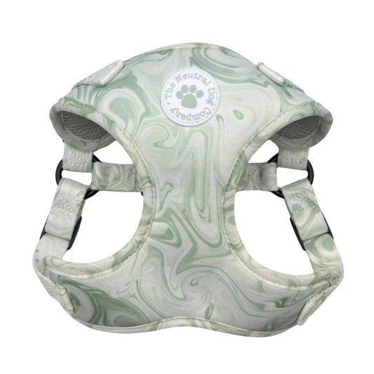 Adjustable Step-in Dog Harness - Pistachio Swirl - The Neutral Dog Company