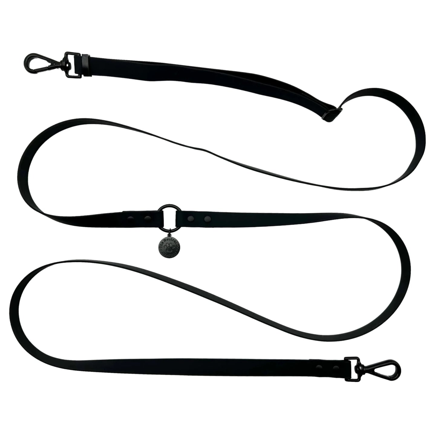Adjustable Waterproof Multiway Dog lead - Black - The Neutral Dog Company