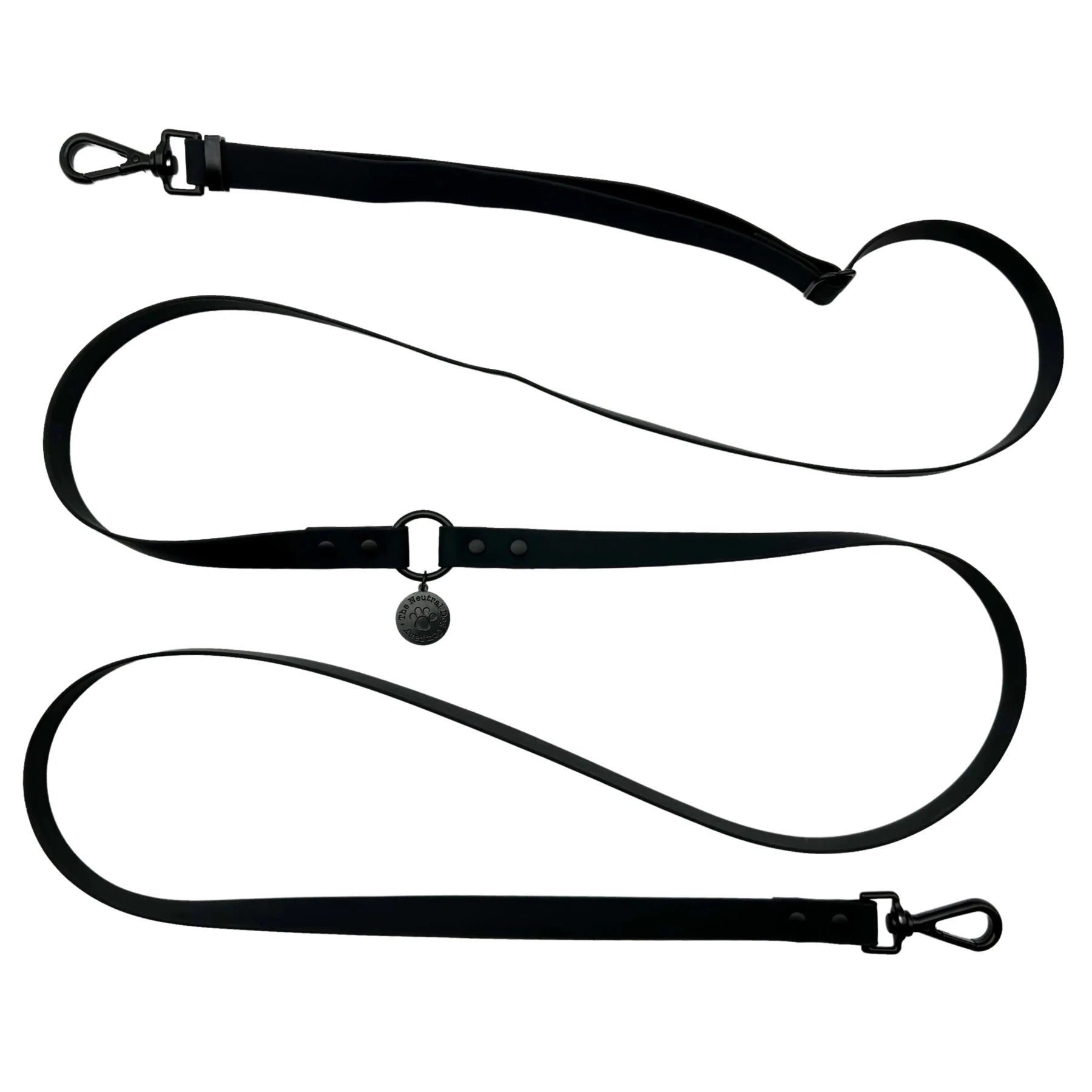 Adjustable Waterproof Multiway Dog lead - Black - The Neutral Dog Company