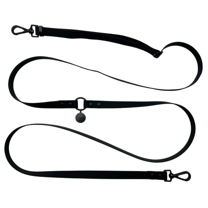 Adjustable Waterproof Multiway Dog lead - Black - The Neutral Dog Company