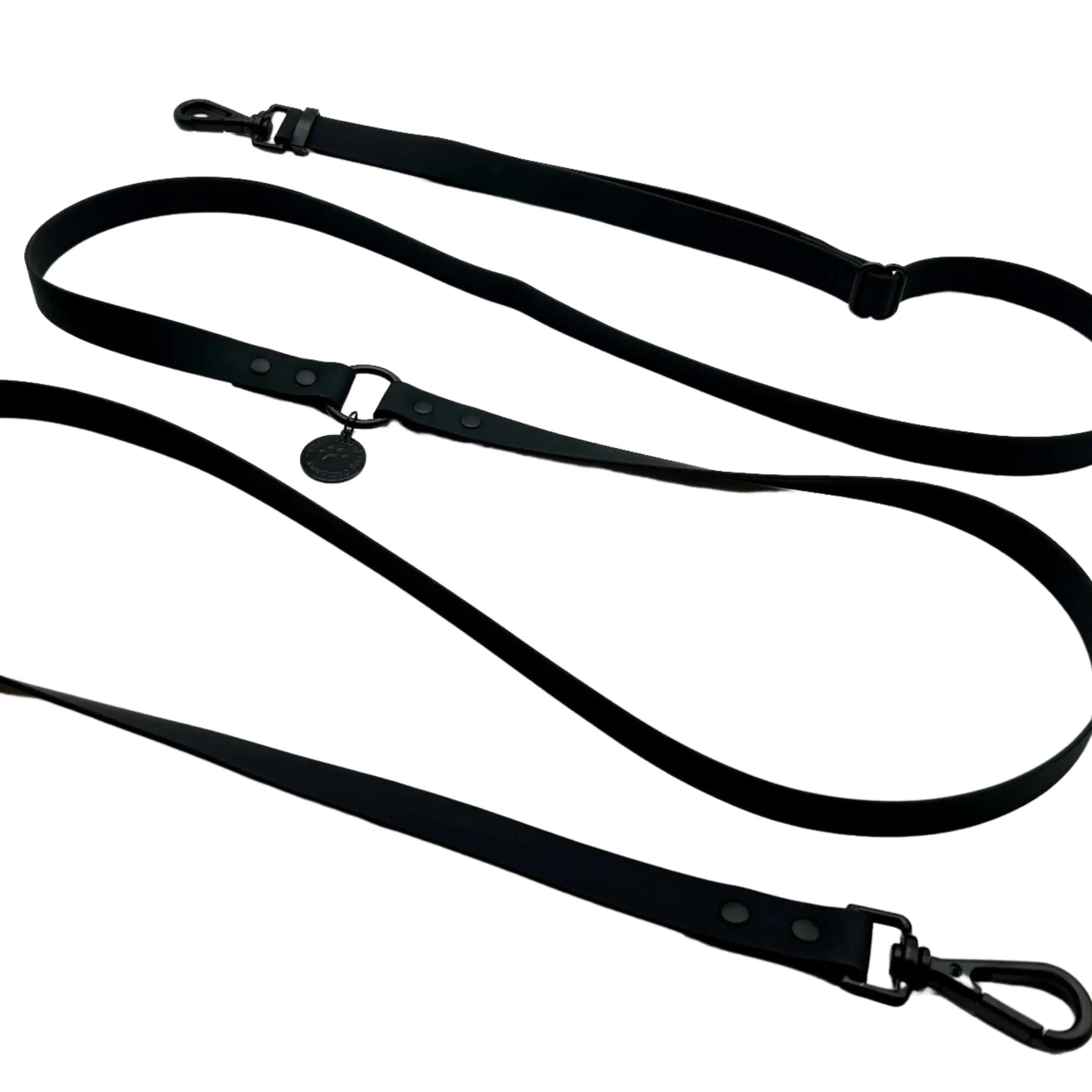 Adjustable Waterproof Multiway Dog lead - Black - The Neutral Dog Company
