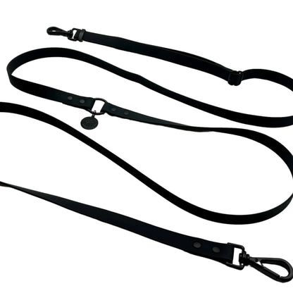 Adjustable Waterproof Multiway Dog lead - Black - The Neutral Dog Company