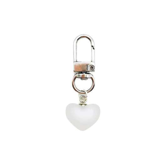 Collar Charm - White Bubble Heart - The Neutral Dog Company
