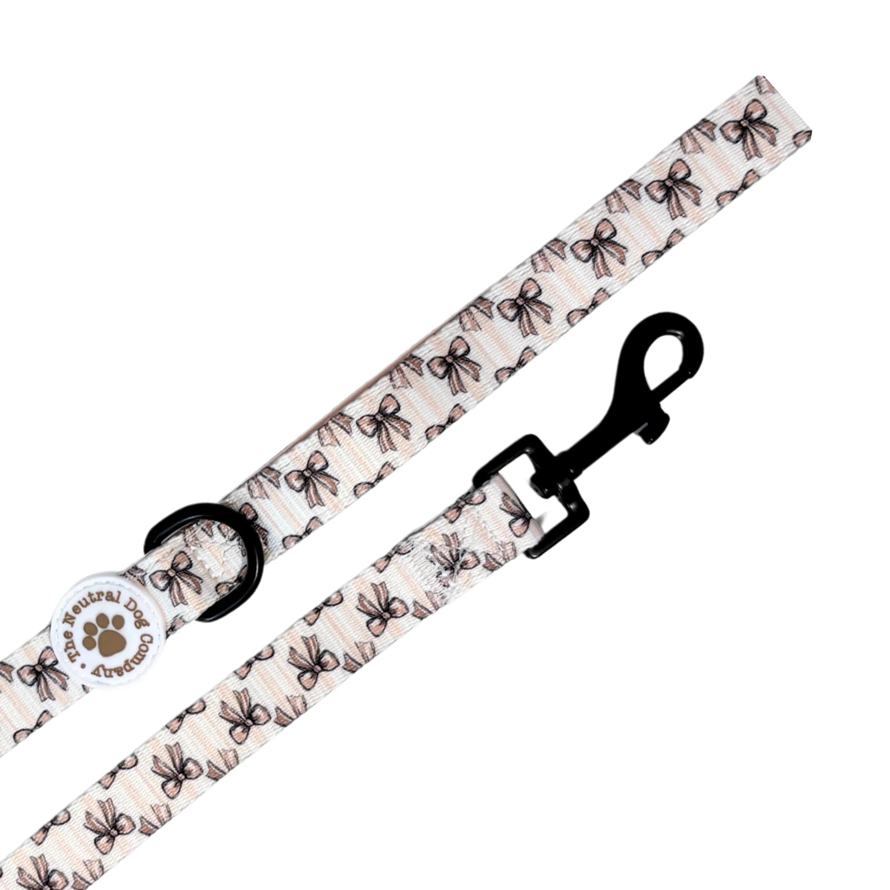Dog Lead - Biscotti Bows - The Neutral Dog Company