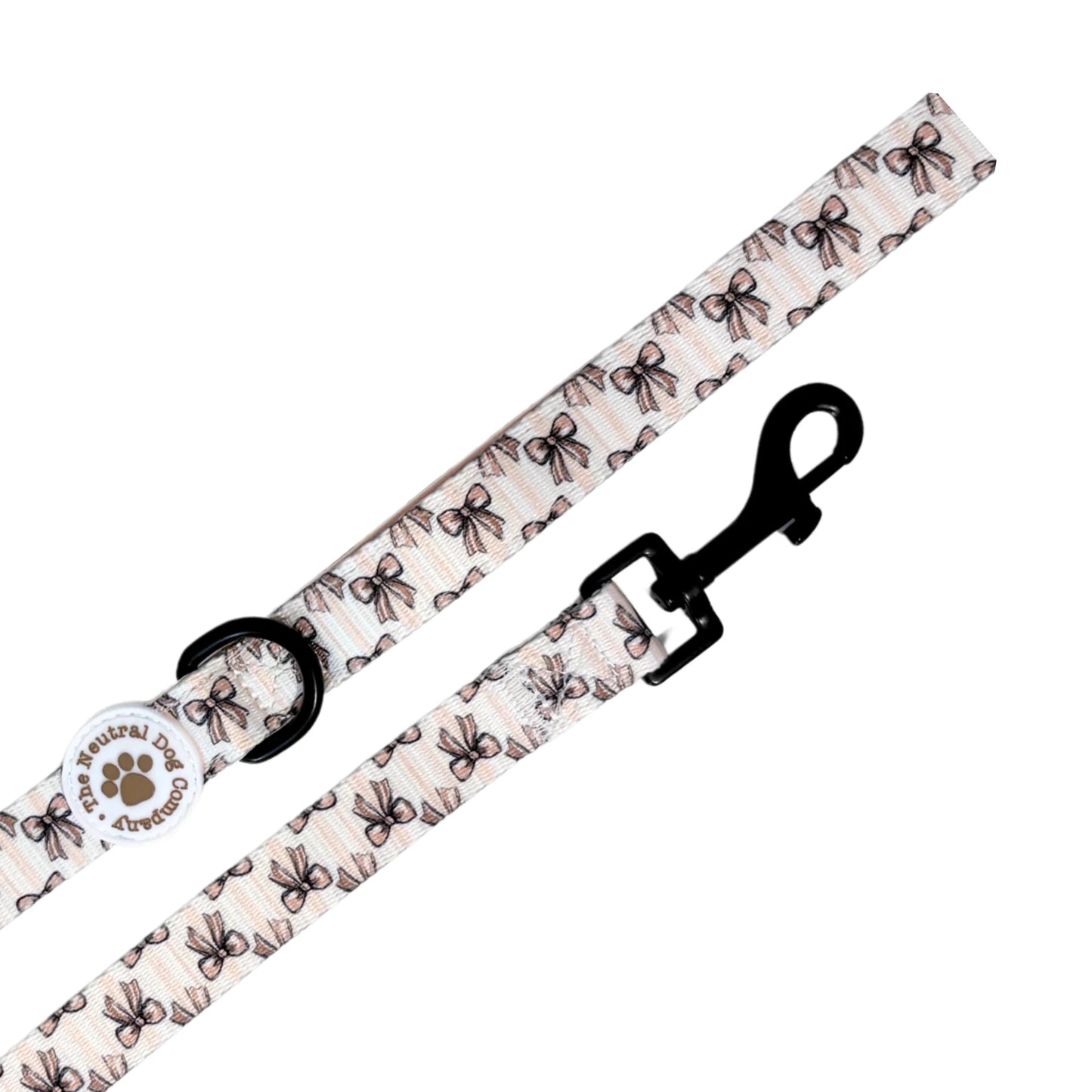Dog Lead - Biscotti Bows - The Neutral Dog Company
