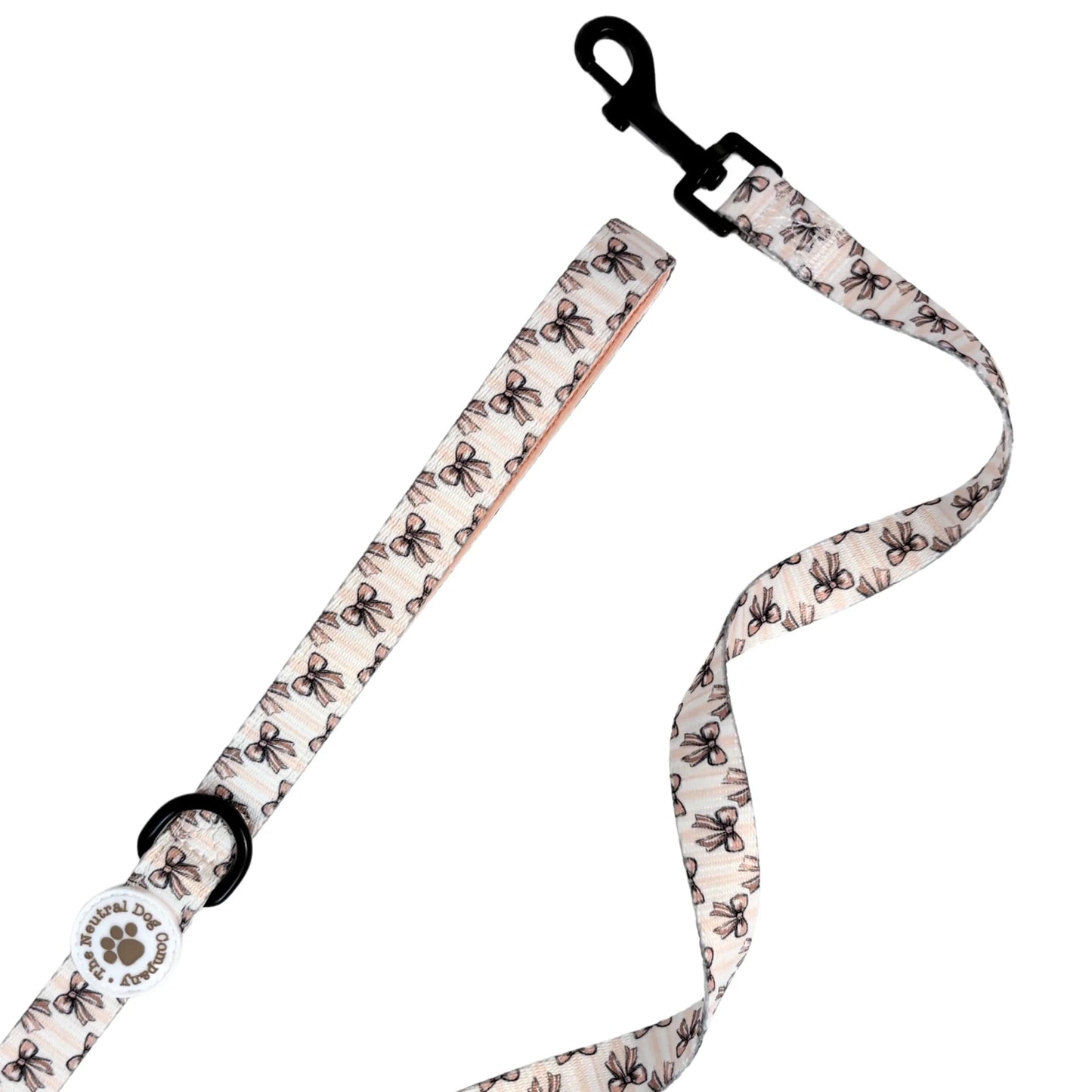 Dog Lead - Biscotti Bows - The Neutral Dog Company