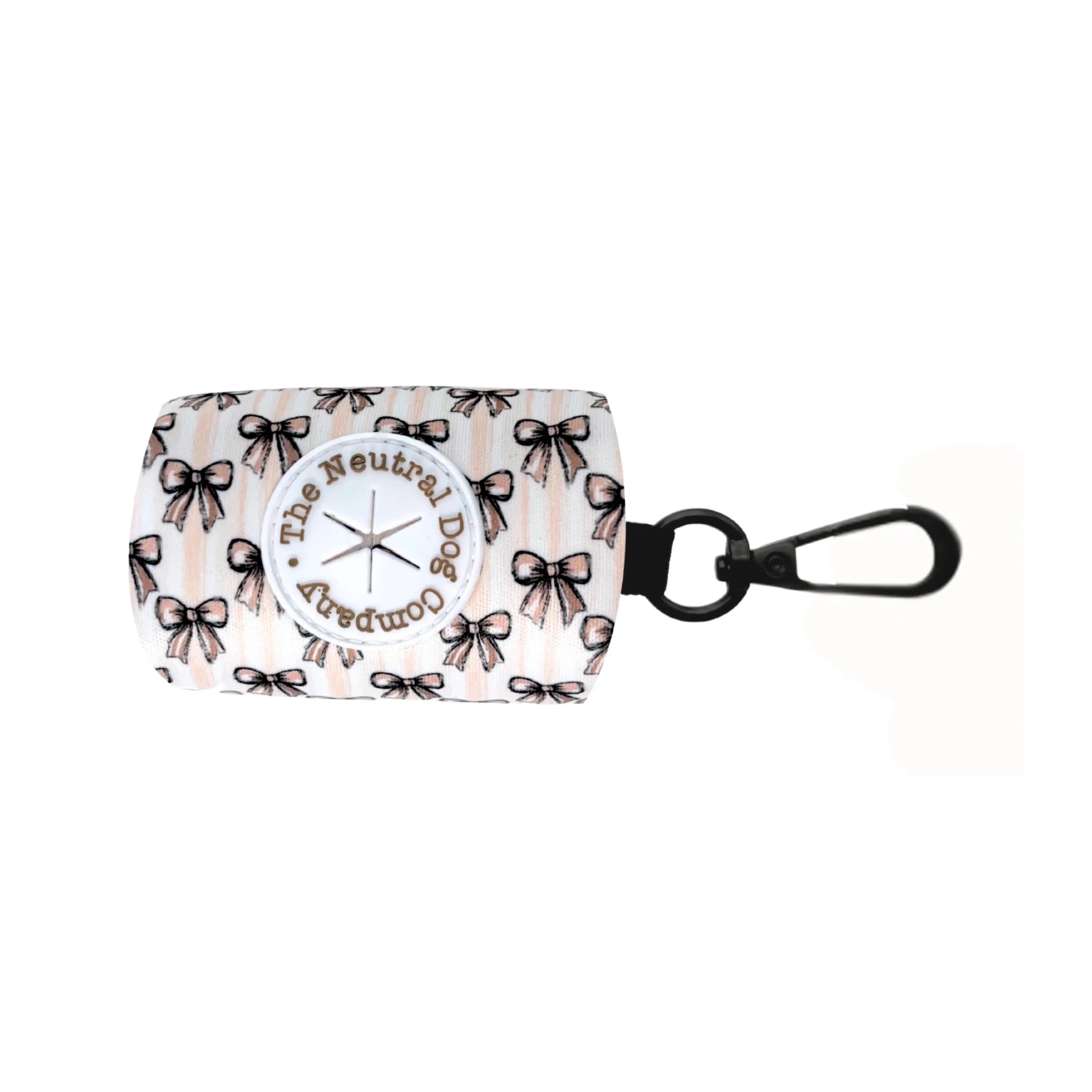 Dog Poop Bag Holder - Biscotti Bows - The Neutral Dog Company