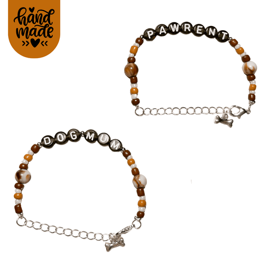 DogMum & Pawrent Bracelet - Chocolate Swirl - The Neutral Dog Company