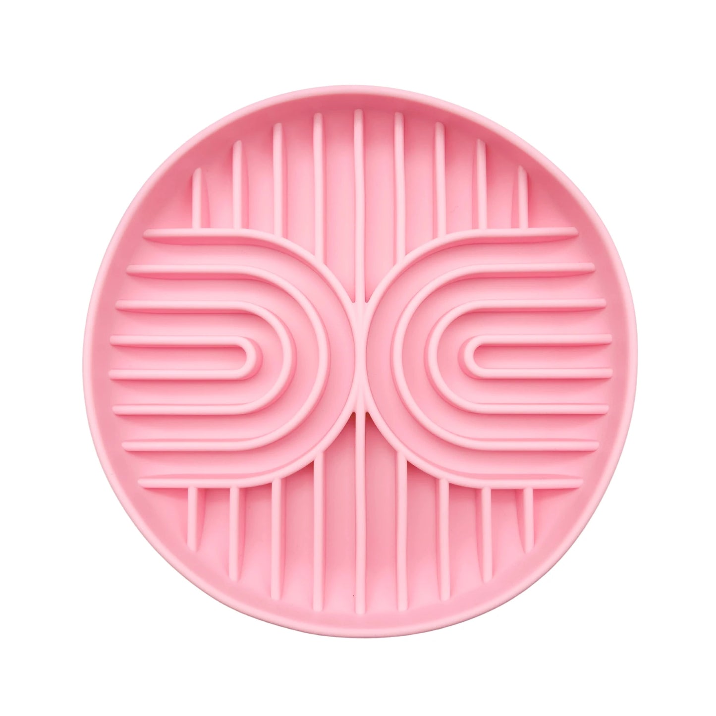 Double Rainbow Slow Feeder Enrichment Dog Bowl - Pink - The Neutral Dog Company
