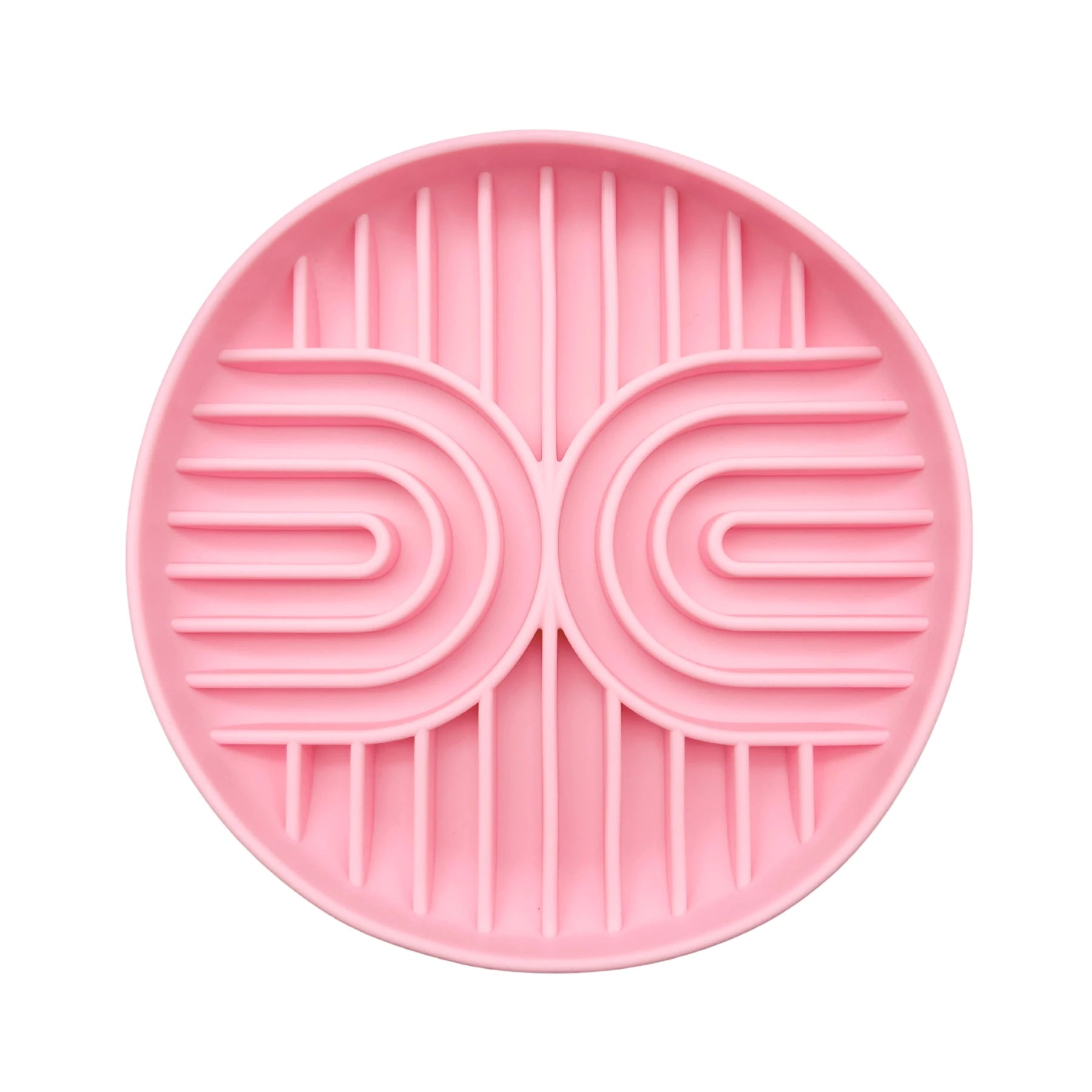 Double Rainbow Slow Feeder Enrichment Dog Bowl - Pink - The Neutral Dog Company