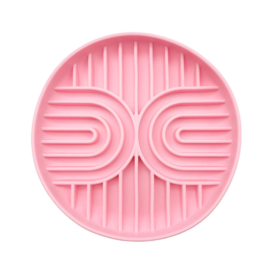 Double Rainbow Slow Feeder Enrichment Dog Bowl - Pink - The Neutral Dog Company