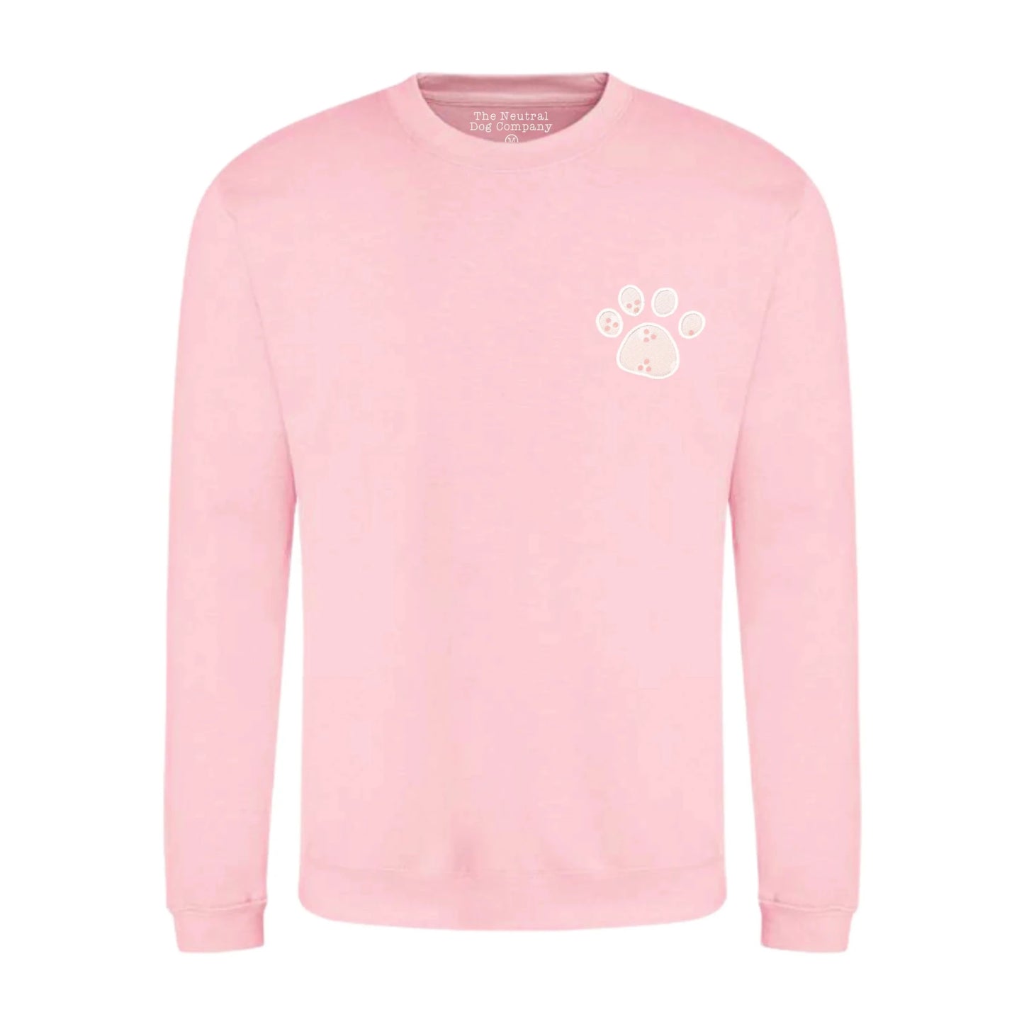Embroidered Paw Jumper - Cotton Candy - The Neutral Dog Company