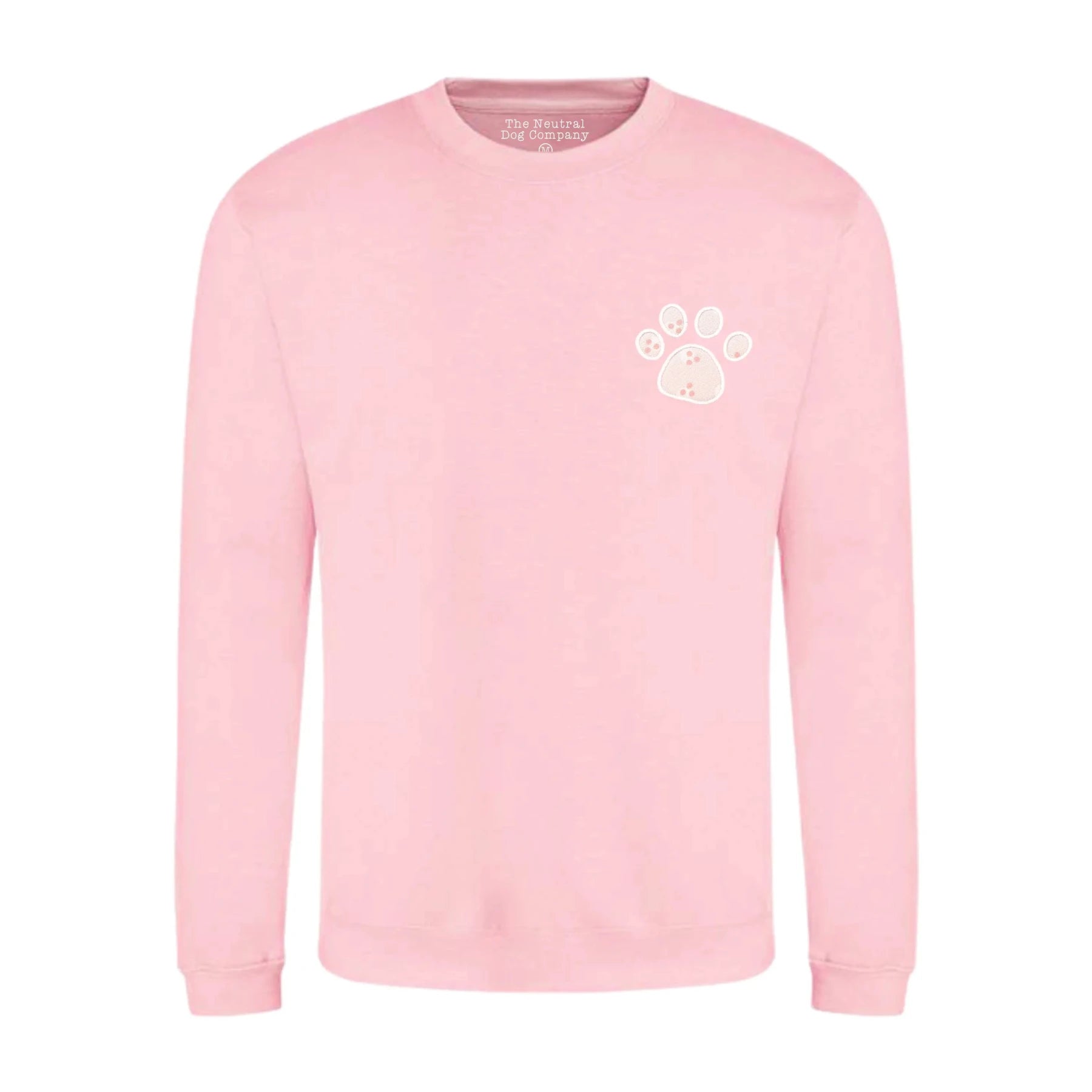 Embroidered Paw Jumper - Cotton Candy - The Neutral Dog Company