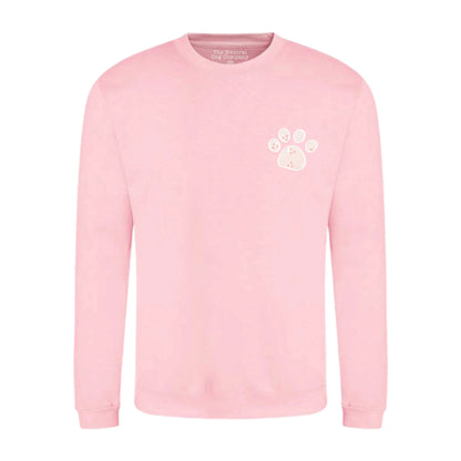 Embroidered Paw Jumper - Cotton Candy - The Neutral Dog Company