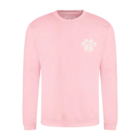 Embroidered Paw Jumper - Cotton Candy - The Neutral Dog Company