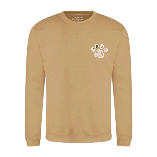 Embroidered Paw Jumper - Crystal Couture - The Neutral Dog Company