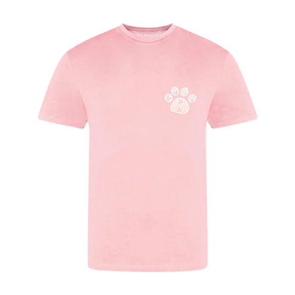 Embroidered Paw T-Shirt - Cotton Candy - The Neutral Dog Company