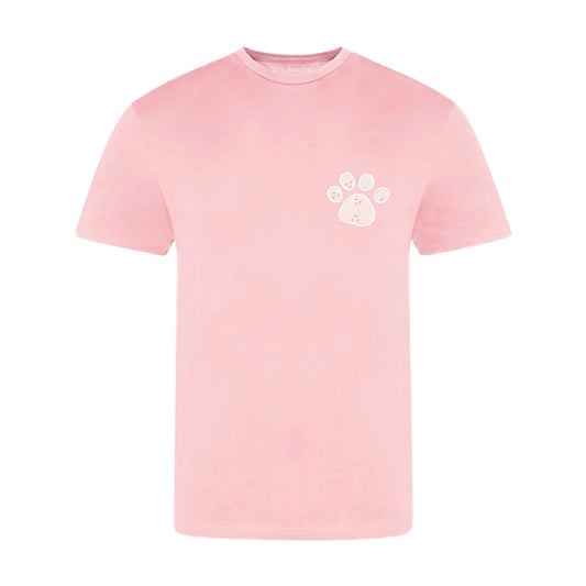 Embroidered Paw T-Shirt - Cotton Candy - The Neutral Dog Company