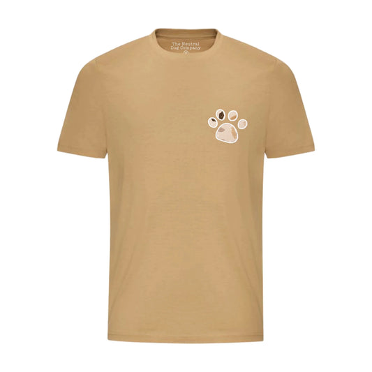 Embroidered Paw T-Shirt - Crystal Couture - The Neutral Dog Company