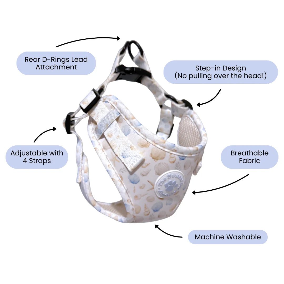 Essential Step-in Dog Harness Bundle - Seaside Serenity - The Neutral Dog Company